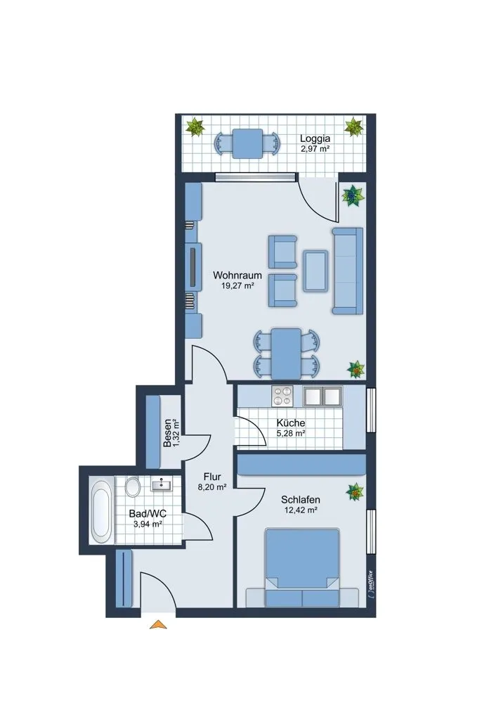 Immobilienangebot - Rottach-Egern - Alle - Zentral und dennoch ruhig! Gut geschnittene 2-Zimmer-Wohnung